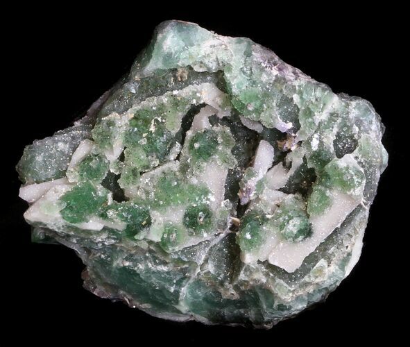 Green Fluorite & Druzy Quartz - Colorado #33374